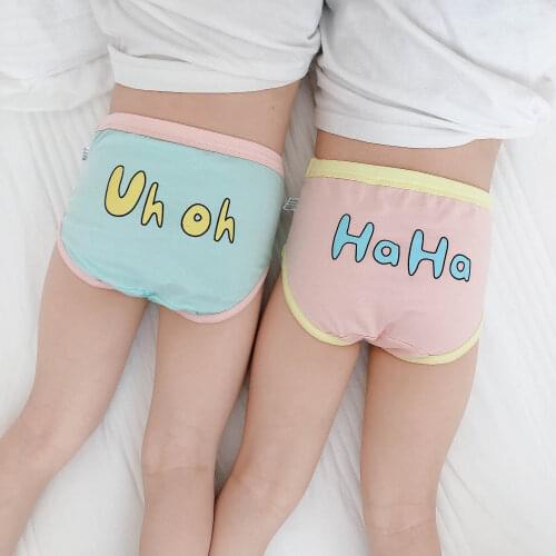 3Pcs/lot Kids Underwear Cotton Panties Shorts Summer Spring Toddler Boys Girls Baby Letter Short Briefs Children Cute Underpants