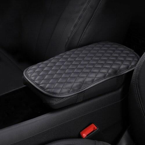 Universal Center Console Cushion Cover Leather Car Armrest Pad Cover Breathable Auto Seat Armrest Box Storage Protection Cushion