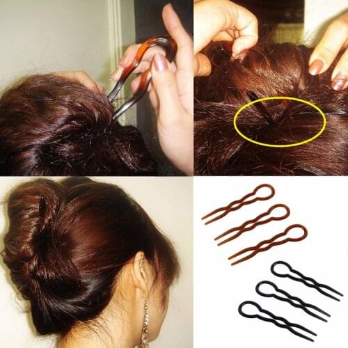 3pcs Fork Tools Braid Hairstyle Hair Fork U Shape Fork Clips Pin Accessories Hot New