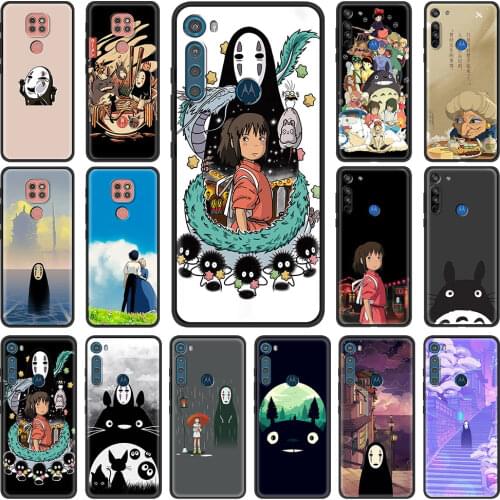 Japan Spirited Away Phone Case for Motorola G9 Play One Fusion Hyper G8 Power Lite Edge Plus E6s G Stylus G10 G30 Soft Cover