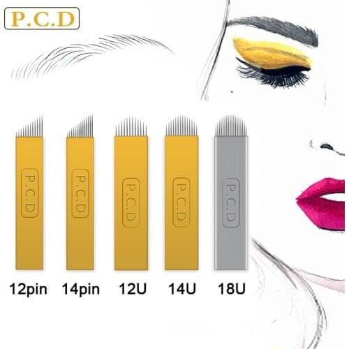 10/20 pcs nano blade laminas Microblading Needles Permanent Makeup Eyebrow Hard PCD Tattoo Pen For Embroidery eyebrow Machine