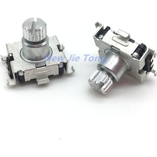 2pcs 360 Degree EC11 Rotary Encoder Code Switch 30 Position With Push Button 5pin SMD 9.5mm Plum Shaft Handle Length