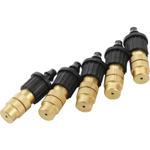 200 Pcs Micro Drip Irrigation Misting Brass Nozzles 4/7mm Barbed Fog Sprayer Garden Agriculture Irrigation Watering Sprinklers