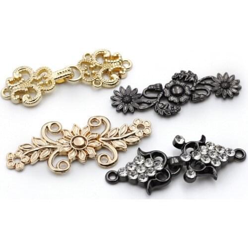 5 Pairs High quality Fur coats buckles mink button made of Zinc Alloy,Rhinestone decorative metal Buckles. Fur coat accessories
