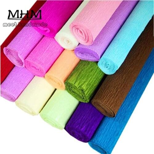 5rool DIY Creped Paper 250cm*50cm Tissue Paper Wrapping Fiber Texture Floral Wraps Flower Wrapping Paper