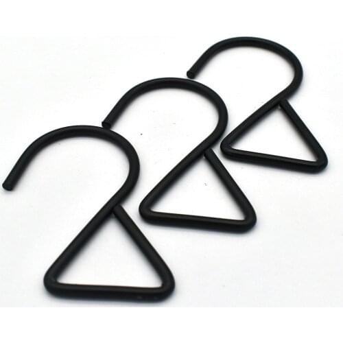 60mm Metal Black Hook Hangers Coat Hooks Key Hook Handbag Hat Bag Hook Towel Hook Farmhouse Making Hardware - 10pcs