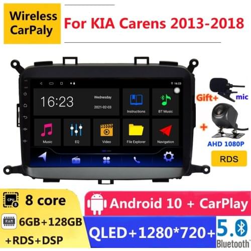 6G RAM 2 din android 10 car radio auto stereo for KIA Carens 2013 2014 2015 2016-2018 navigation GPS DVD Multimedia Player