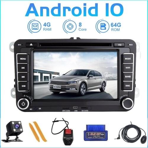 ZLTOOPAI Car Multimedia Player 2 Din Android10 Car DVD For VW/Volkswagen/Golf/Polo/Tiguan/Passat/b7/b6/SEAT/leon/Skoda/Octavia 8