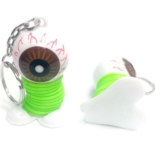 4 pcs Horror eyeball Spring Jump Ups keychain Boys Kids Toys Birthday Party Pinata Bag Filler Loot Favors Gift Prizes Novelty