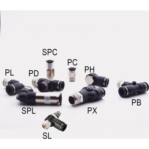 Air Quick Pipe Connectors Male Thread Pneumatic Fittings 1/8 1/4 3/8 1/2 inch Compressor Accessories Air Hose Fittings Adapter