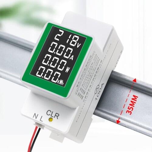 Digital Energy Meter Tester Electricity Usage Monitor Power Voltmeter Ammeter Voltage Amps Watt Kwh Power Factor Meter R7UB
