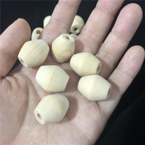 20X17mm DIY Wooden Beads Loose Geometric Spacer Irregular Rhombus Shape Wood Beads Crafts For Jewelry Making 10Pcs/Lot