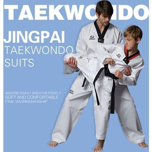 Child kids adult Male Female Cotton White Breathable taekwondo uniform suit WTF Approved dobok training clothes TKD dobok belt