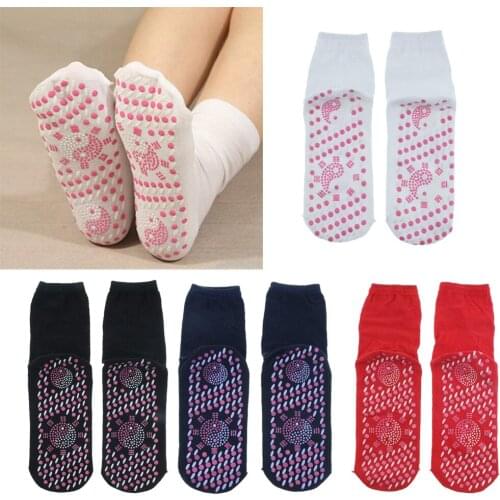 1 Pair of Men Women Long Tourmaline Self Heating Warm Feet Thermal Socks Winter Foot Warmer