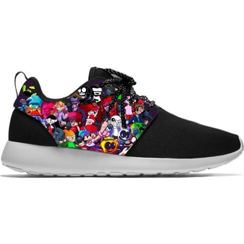 Funkin Anime Cartoon Night Game Friday Fashion Sport Running Shoes Casual Breathable Lightweight 3D Print Men Women Sneakers