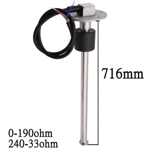 Custom size Fuel Level Gauge Sensor 716mm Fit for 0-190ohm 240-33ohm fuel gauge Fuel Sending Unit boat marine accessories