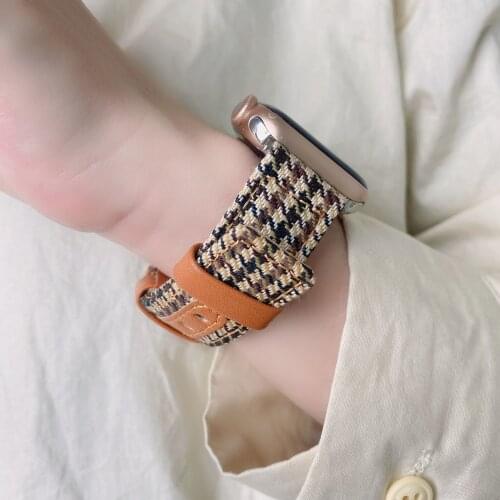 Leather Loop for Apple Watch Band 40mm 44mm Strap 38mm 42mm series 1 2 3 4 5 6 se for iwatch