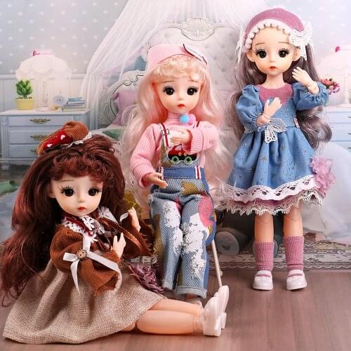 30CM Princess Doll 1/6 Jointed Girls Dolls With Full Outfits Clothes Set Shoes Makeup Children Play House Toys Best Gift For Kid