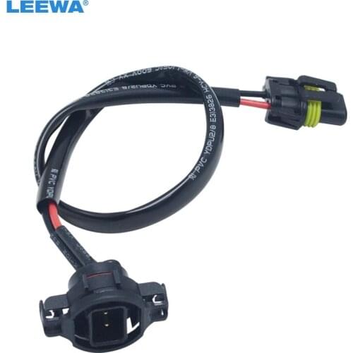 LEEWA 10pcs Car 12V 9006 To H16/5202 Plug Power Cable Wire Harness Extension Cable for HID Conversion Kit Ballast to Stock Cable