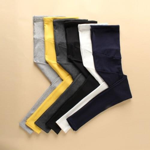 5 Color Plus Size Casual Cotton Pregnant Women Spring & Autumn Leggings Adjustable Waist Loose Maternity Pants For Pregnancy