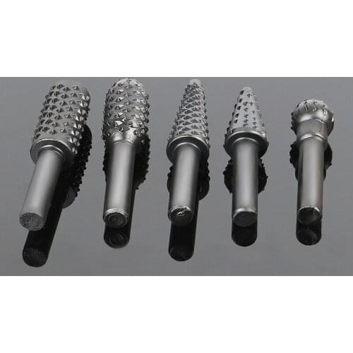 Mini Black Driil Woodworking Hand Tools Router Bits 5 PCS Wood WorkingDrill Bits For Carving Rotary Tool Kit Rrafts Dremel Acces