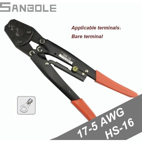 Crimping Tool Save Labour Type Naked Terminal Crimping Pliers 1.25 -16mm2 HS -16 Crimping pliers 17-5AWG