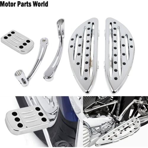 Motorcycle CNC Driver Floorboard Front Footrest Footpegs Pedal Toe Heel Shift Lever Brake Pedal Pad For Harley Touring Softail