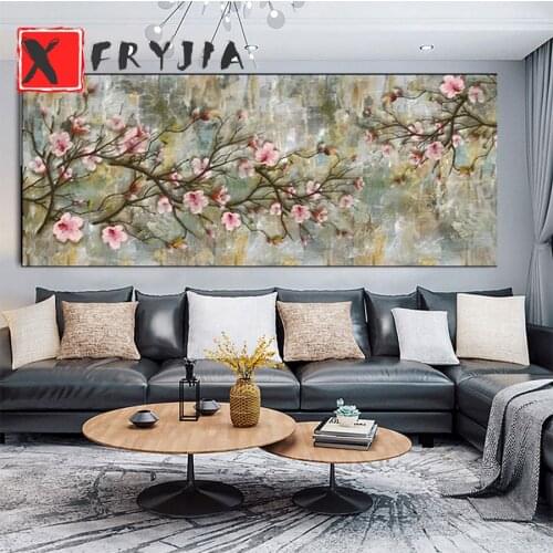 Full Square drill Diamond painting Abstract art, nordic cherry blossom Diamond embroidery Cross stitch resin office home decor