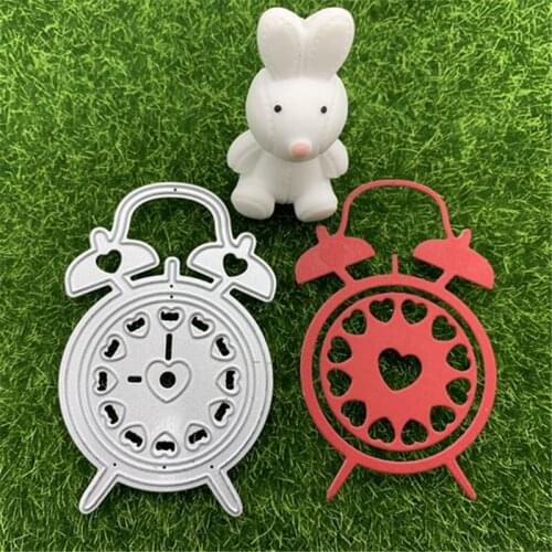 Bedside Alarm Clock Love Style Cute Hand Embossed DIY Album Scrapbook Greeting Card Decoration Metal Cutting Mould