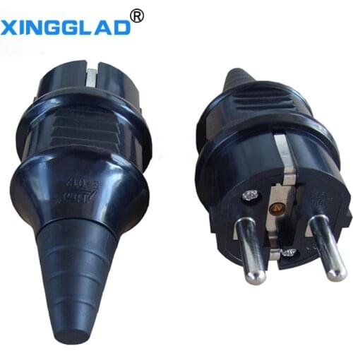 EU Plug Waterproof IP54 Industrial Electric Powe Male Socket Plug Rewireable Socket Outlet Adaptor Extension Cord 16A 4000W