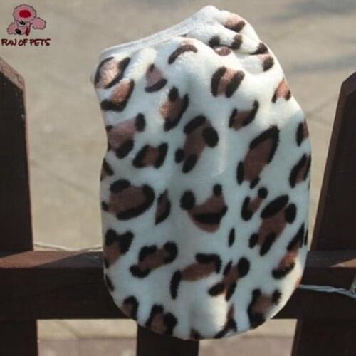 Cute Leopard Pink Heart Fleece Warm Dog Vest Jacket Winter Autumn Pet Dog Clothes for Small Dogs Winter Chihuahua Christmas