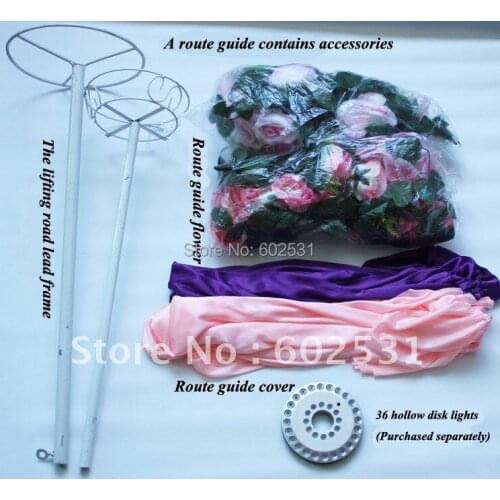 SPR Free shipping 2sets Road lead flower set wedding items decorations( double road cloth+ lead flower)-not have lead frame