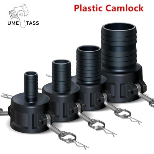 High quality Thicken plastic Camlock to 1 inch 2 inch Hose IBC tank valve fittings water tank connector