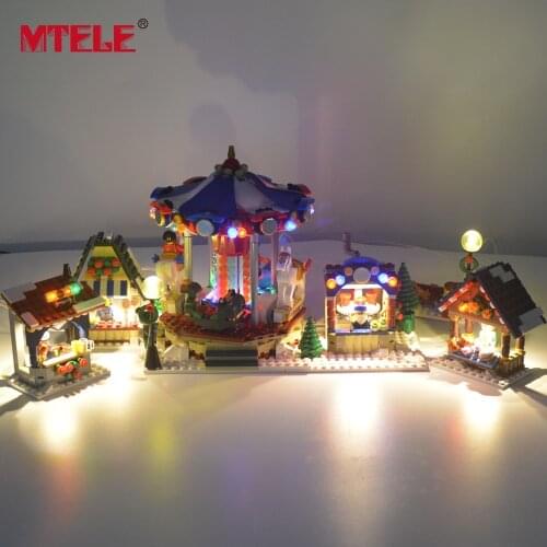 MTELE Led Flash Light Set For 10235 Winter Village Market