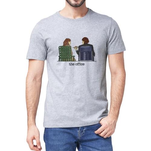Unisex 100% Cotton The Office Jim and Pam Roof Date Funny Summer Mens Novelty Oversized T-Shirt Women Casual Streetwear Gift