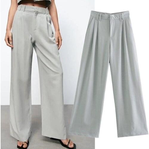 Jenny&Dave Women Pantalones England Style Office Lady Fashion Loose High Waist Suits Pants Mujer Pantalon Femme Trousers Women