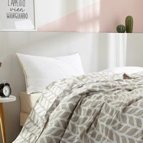 Bamboo Cotton Gauze Towel Muslin Blanket Soft Throw Plaid For Adults On The Bed Sofa Plane Travel Bedspread Single Double Cover