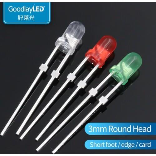 3 mm round head upright lamp bead