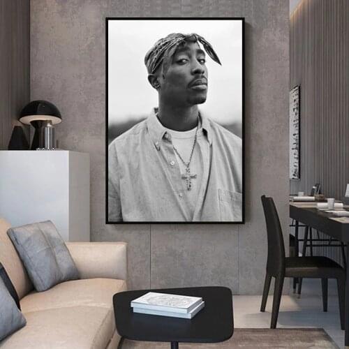 Tupac Shakur 2PAC Canvas Painting Rapper Star Poster Hip Hop Art Painting Moder Wall Decor Posters Wall Pictures For Home Design