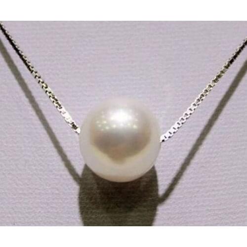 Beautiful AAA Perfect round 10-11mm White South Sea Pearl Pendant
