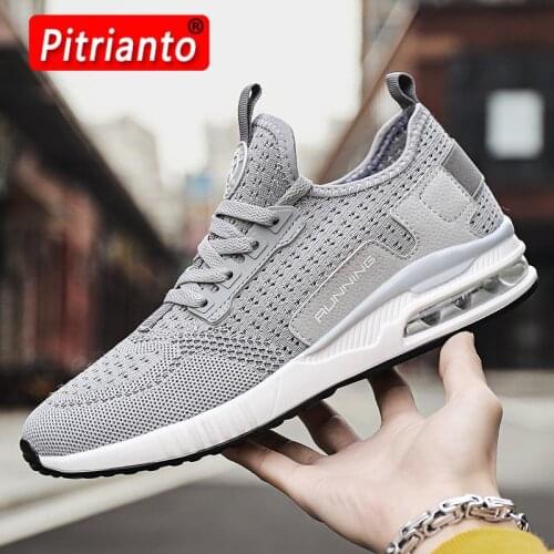 Men Casual Shoes Air Cushion Running Shoes Comfortable Breathable Lace-Up Outdoor Stability Jogging Sneaker Zapatillas Hombre