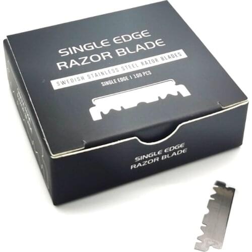 100pcs Stainless Steel Barber Razor Blade Single Edge Razor Blades Sharp Tool for Professional Barber Razors