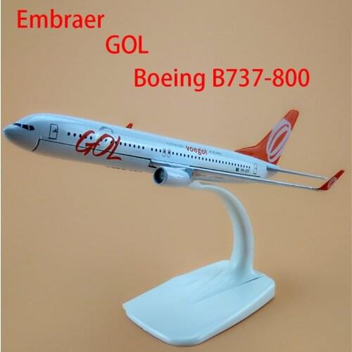 Diecast Airplane Model 1:400 Scale Embraer GOL B737-800 Alloy Plane Static Display Adult Collection Toys for Boys