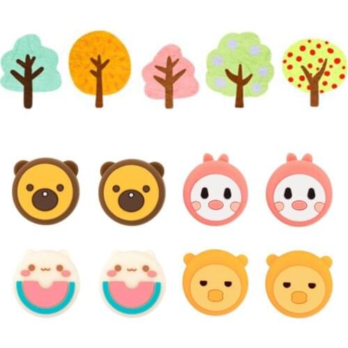 Cute Soft Animals Rabbit Duck Thumb Stick Grip Cap Joystick Cover For Nintendo Switch NS Lite Joy-con Controller Thumbstick Case