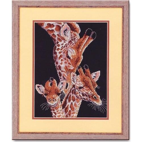Animal patterns Fishxx Cross-Stitch Kits giraffe study adornment embroidery on needlework lovely diy Hand-embroidered D196