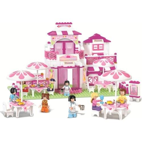 City Friends Girls Holiday Romantic Restaurant Building Blocks Set Figures MOC Bricks Classic Model Kit Friends Toys For Girls