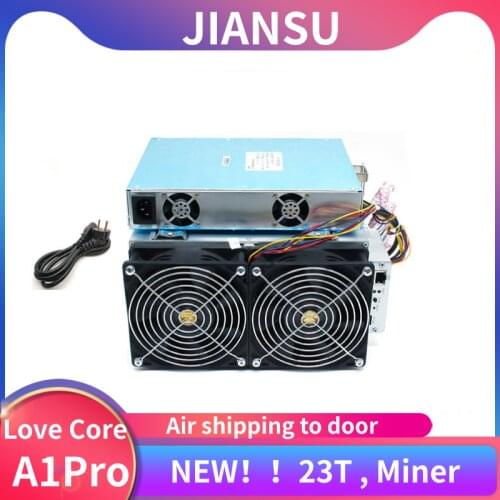 New Asic Bitcoin Miner Love Core A1Pro 23T BTC BCH Miner With PSU Economic Than Antminer S19 T19 S17 T17 Z15 WhatsMiner M21S M31