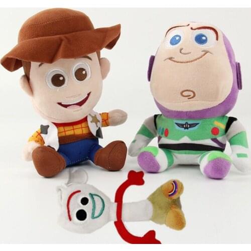 Pixar Movie Toy Story 4 Forky Woody & Buzz Lightyear 20cm Soft Plush Stuffed Doll Anime Action Figure Toy Children Kids Gift
