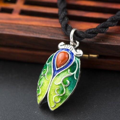 S925 Silver Insect Design Pendants Silver Jewelry