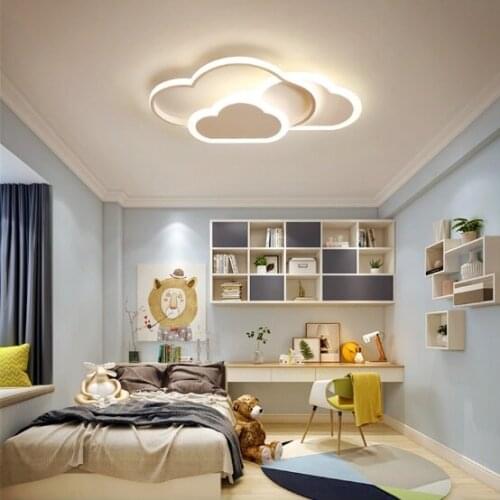 New childrens room lamp led Nordic bedroom ceiling lamp creative cartoon boy and girl room lamp cloud lamps